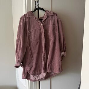 Madewell Dusty Pink Corduroy Shirt